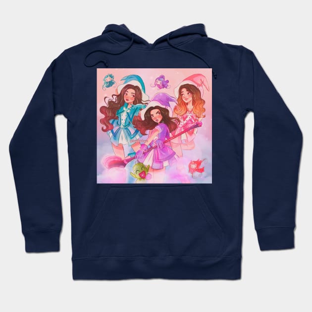 magical girls Hoodie by ariadnadraws